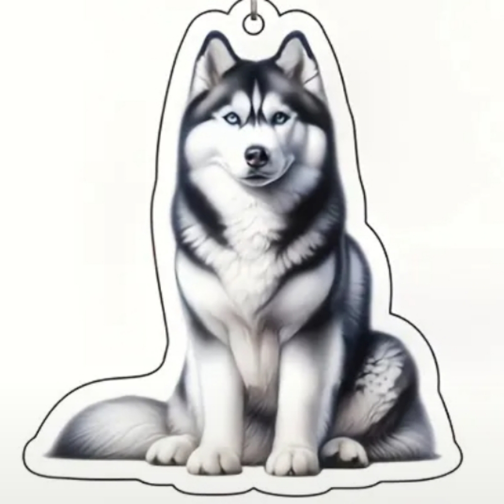 NEW! 2D Acrylic Siberian Husky Bag Charm 👜🎒 Accessory ~ 🐕 🐾🎁 - Picture 3 of 14